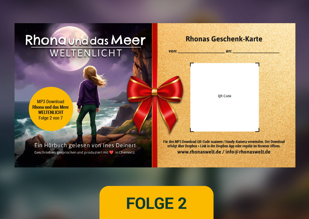 Rhonas Welt - Rhonas Geschenkkarte zum Selberdrucken